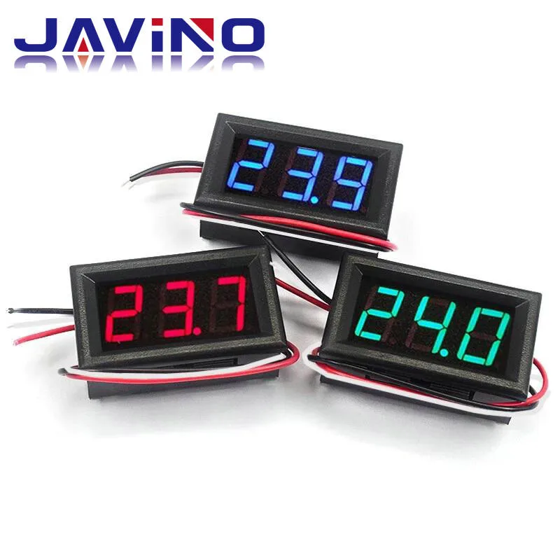 Digital Voltmeter 3-wire DC 0-30V Digital Voltmeter Voltage Panel Meter Red/Blue/Green For 6V 12V Electromobile Motorcycle Car