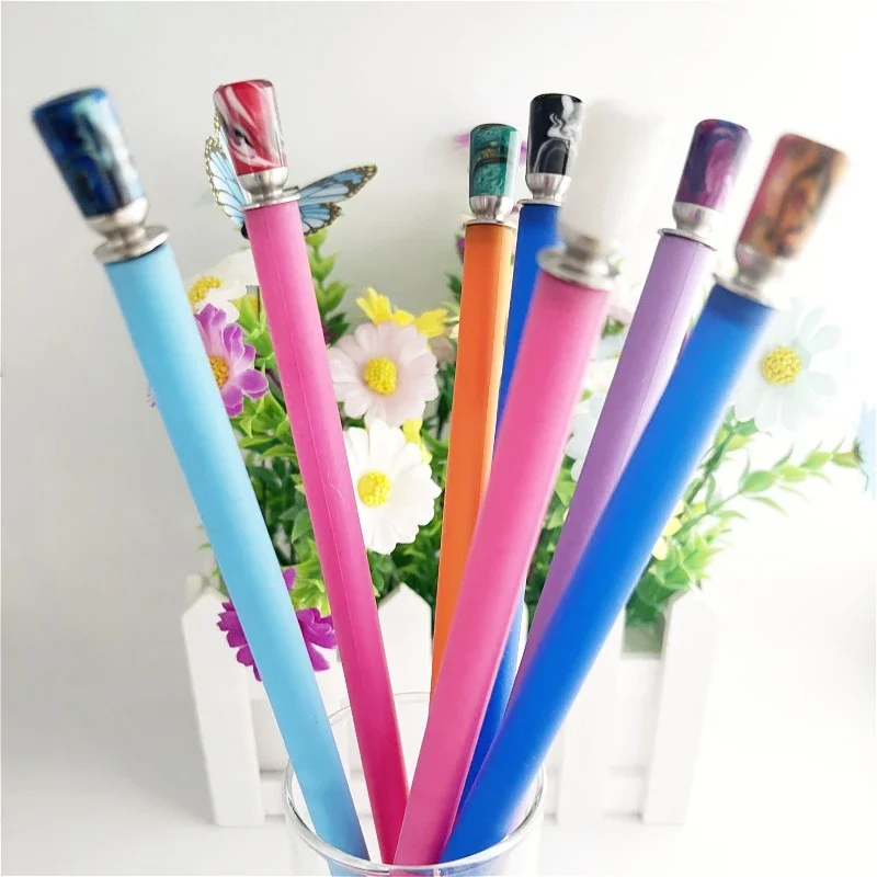 1 قطعة 510 من الفولاذ المقاوم للصدأ مع وصلة من القش على شكل قبعة من الراتنج