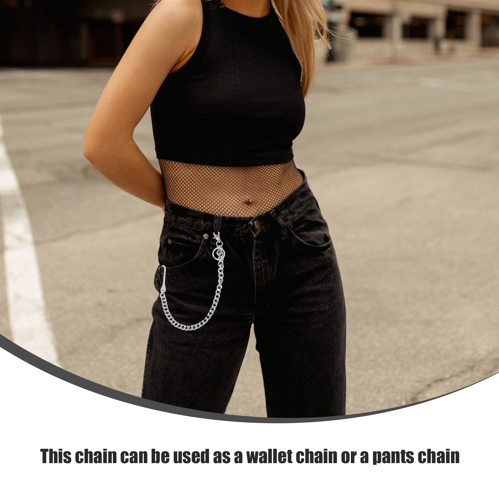 

Metal Fabric Chain Hiphop Accessories Jean Jeans Decor for Pants American Style