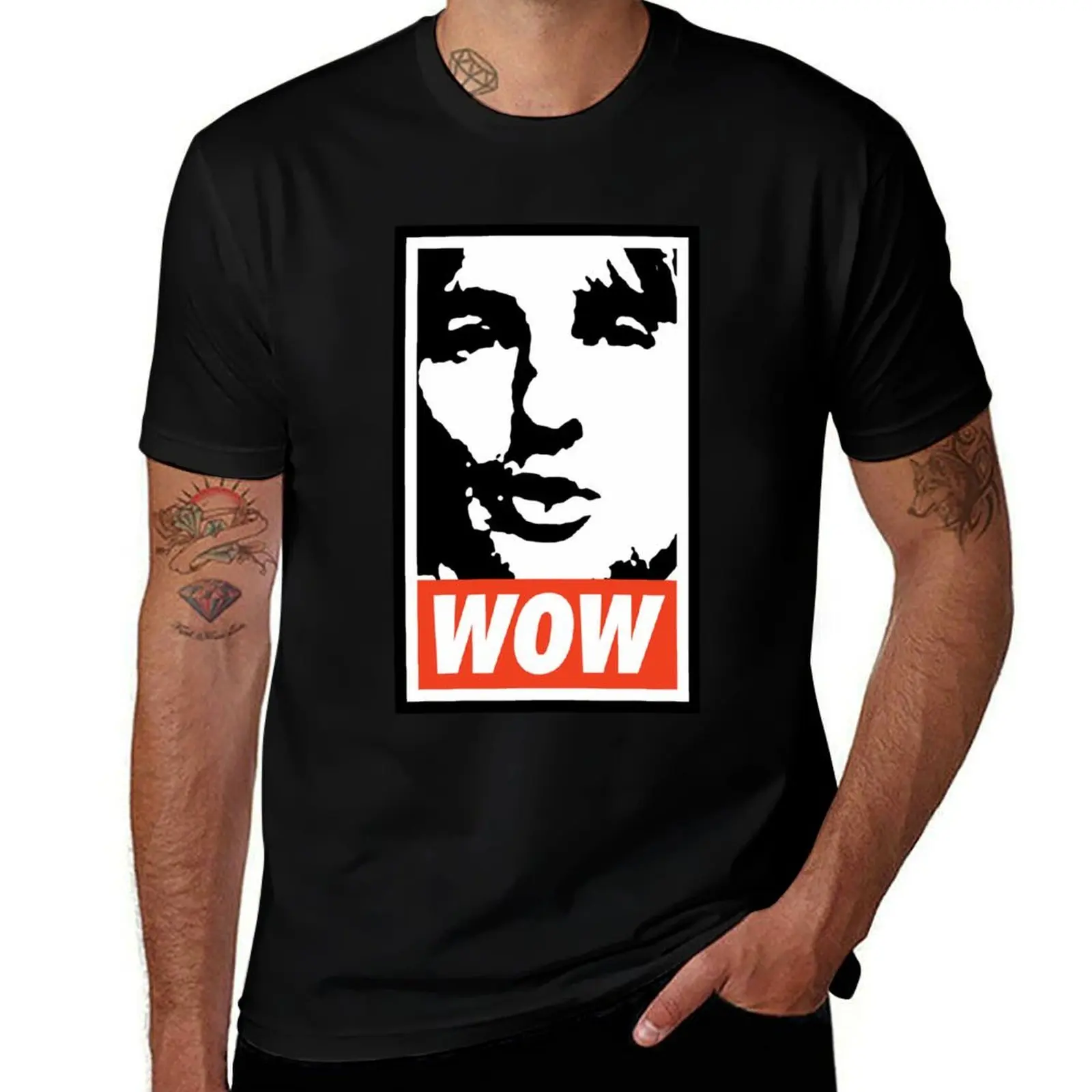 

Wow. It's Owen Wilson. Wow. T-Shirt Big Size Short Sleeve Tee for Men