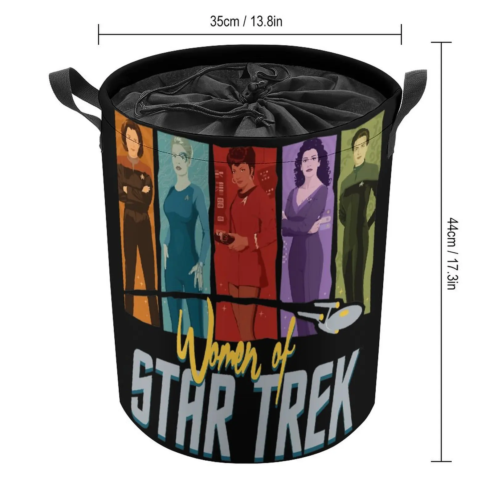 Tie Up Your Dirty Pocket Star Trek The Women Of Star Trek Colorful P Laundry Basket Large Capacity Convenient Living Room Storag