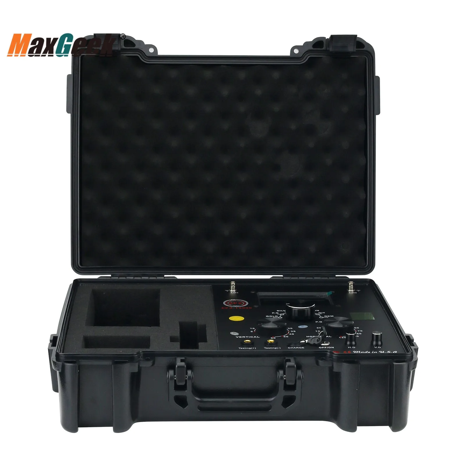 Maxgeek Long Range Gold Metal Detector Finder Scanner EPX-10000 Underground Gold Treasure Hunter 50M con Degausser