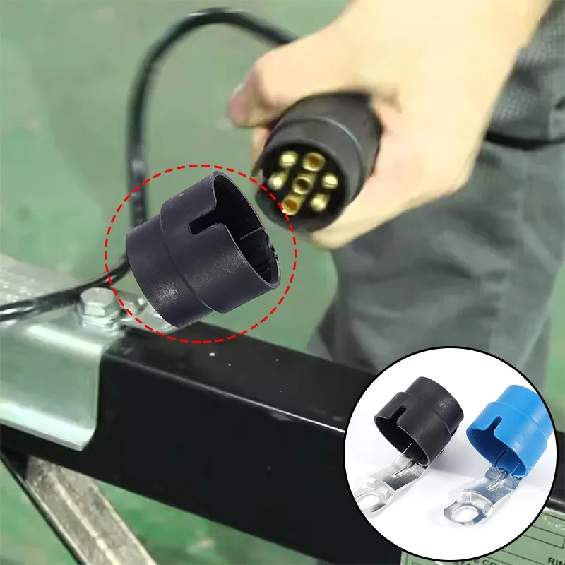 

Универсальная круглая парковочная крышка, держатель вилки прицепа, кронштейн для аксессуаров из ПВХ, фиксированный разъем для прицепа, 7/13 контактов для вилок прицепа