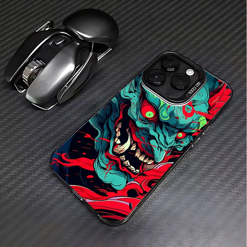 

Graffiti pattern phone case for iPhone 16 15 14 13 12 11 Pro/ Max/Plus shock-proof rear cover anti-fingerprint