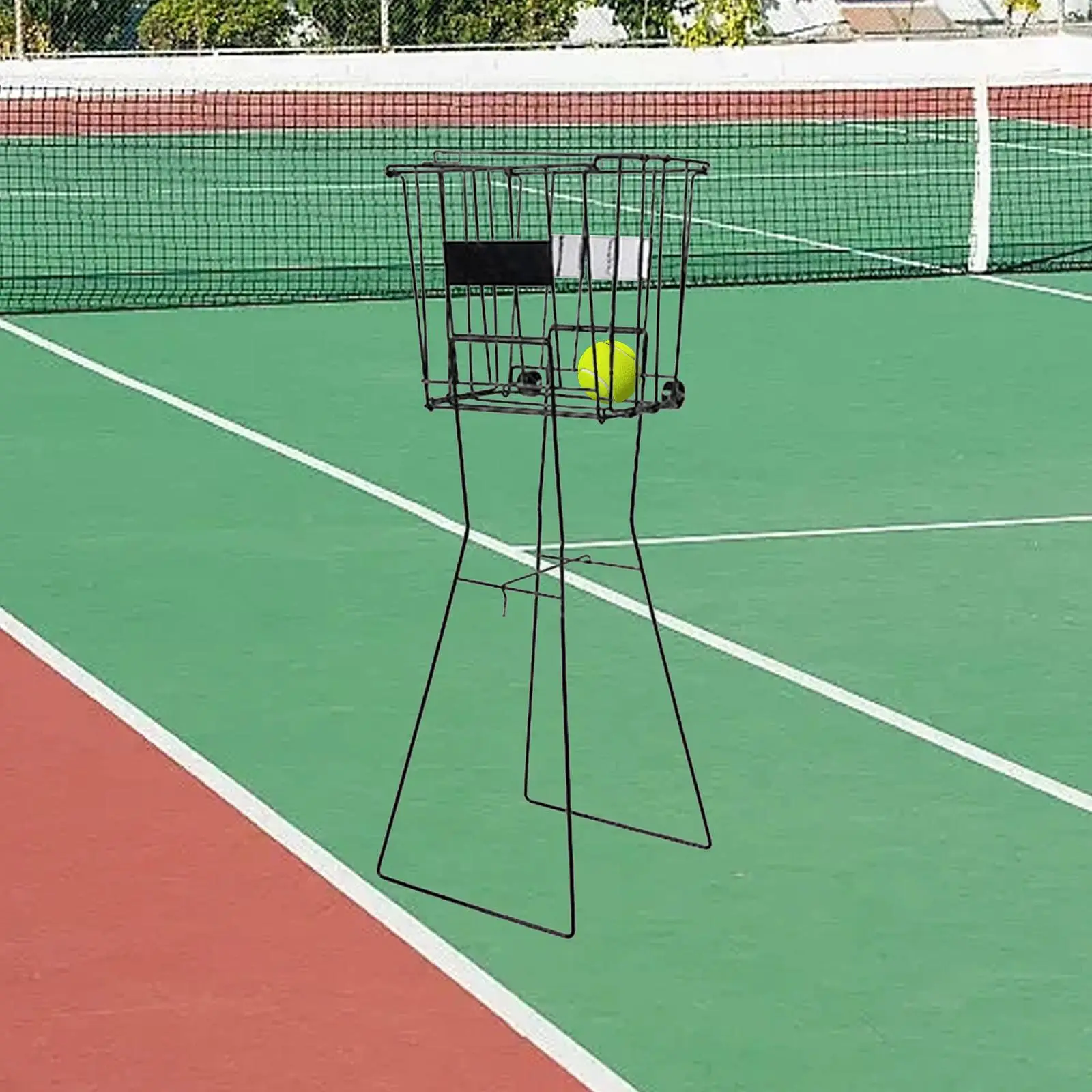 Tennis Ball Bin Tennis Ball Retriever Collector Storage Basket with Wheels Ball Holder Cage for Beach Towels Pool Floats