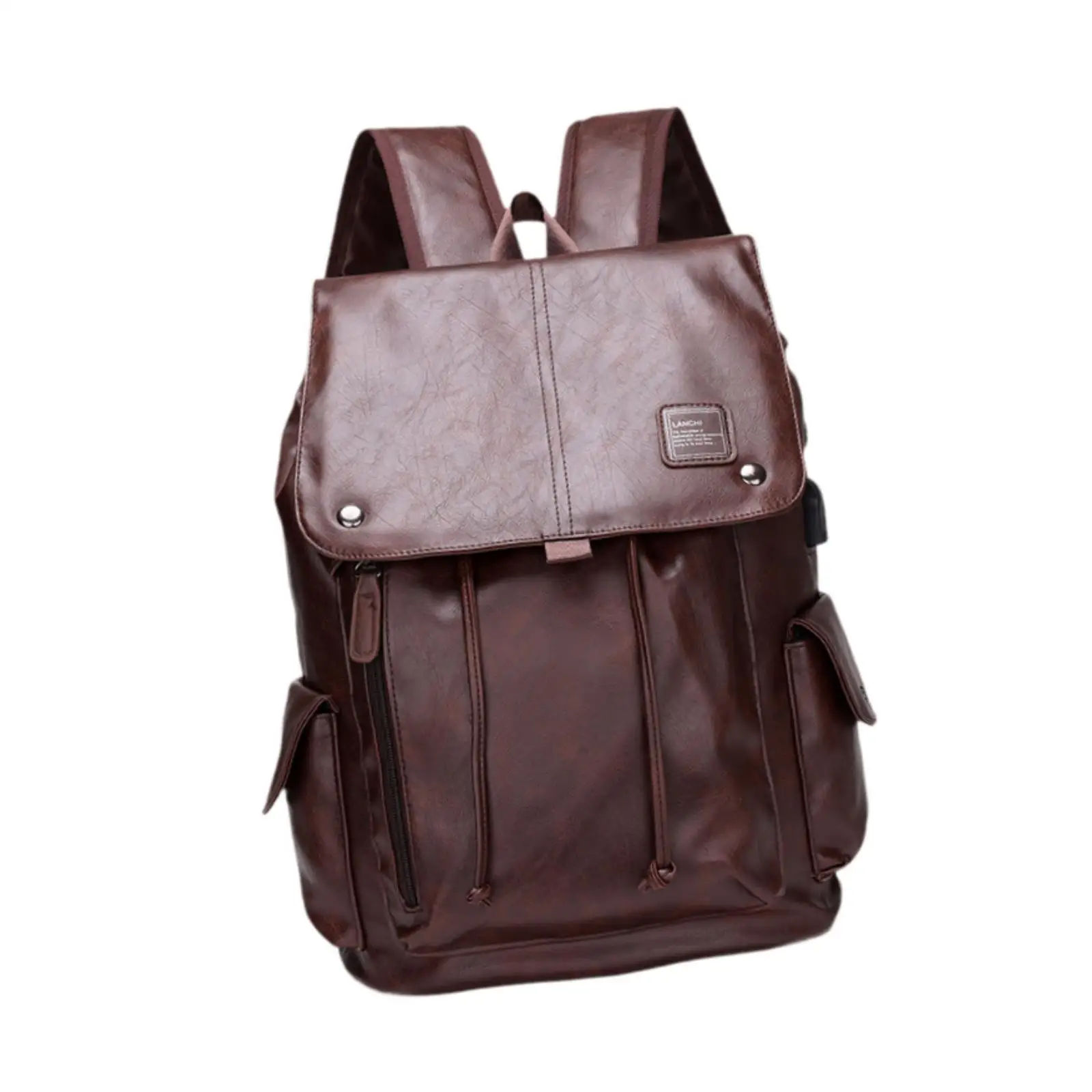 

Мужской рюкзак для ноутбука, удобный, с регулируемым плечевым ремнем, водонепроницаемый, из искусственной кожи, для работы, офиса, походов и путешествий