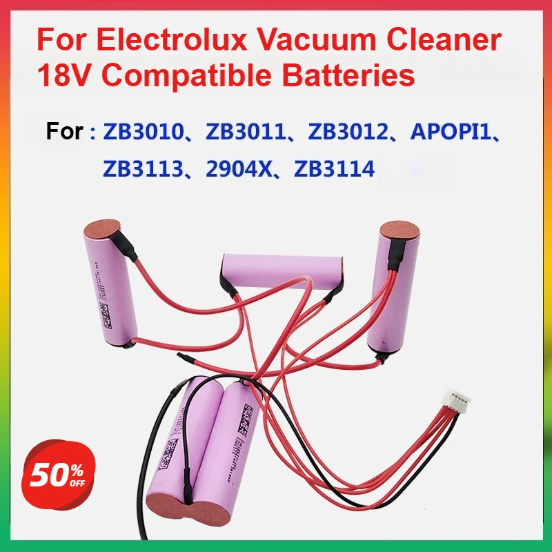 

18V Rechargeable Lithium Battery for Electrolux Vacuum Cleaner ZB3011 3012 3013 3113 APOPI1 Compatible Batteries