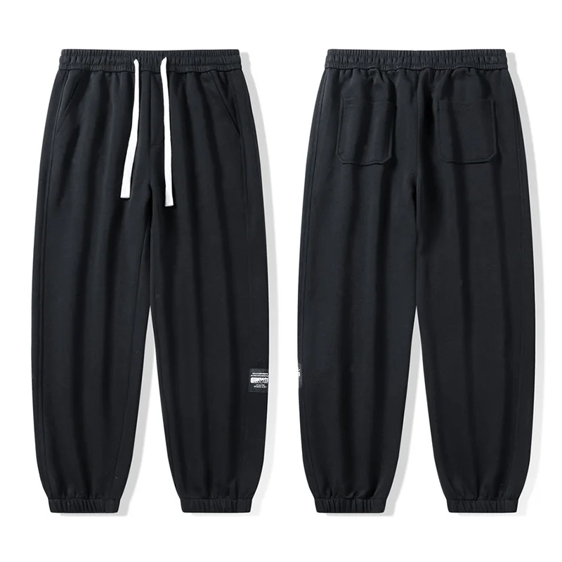 High Street Versatile Casual Elastico in vita con coulisse Pantaloni sportivi Maschile in pile imbottito Moda Uomo Autunno Inverno Pantaloni Pantaloni spessi