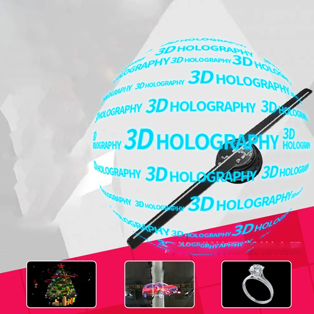 3D Hologram LED Fan Projector: Wi-Fi Controlled Holographic Player Advertising Display Air Imaging Naked Eye Fan Projector