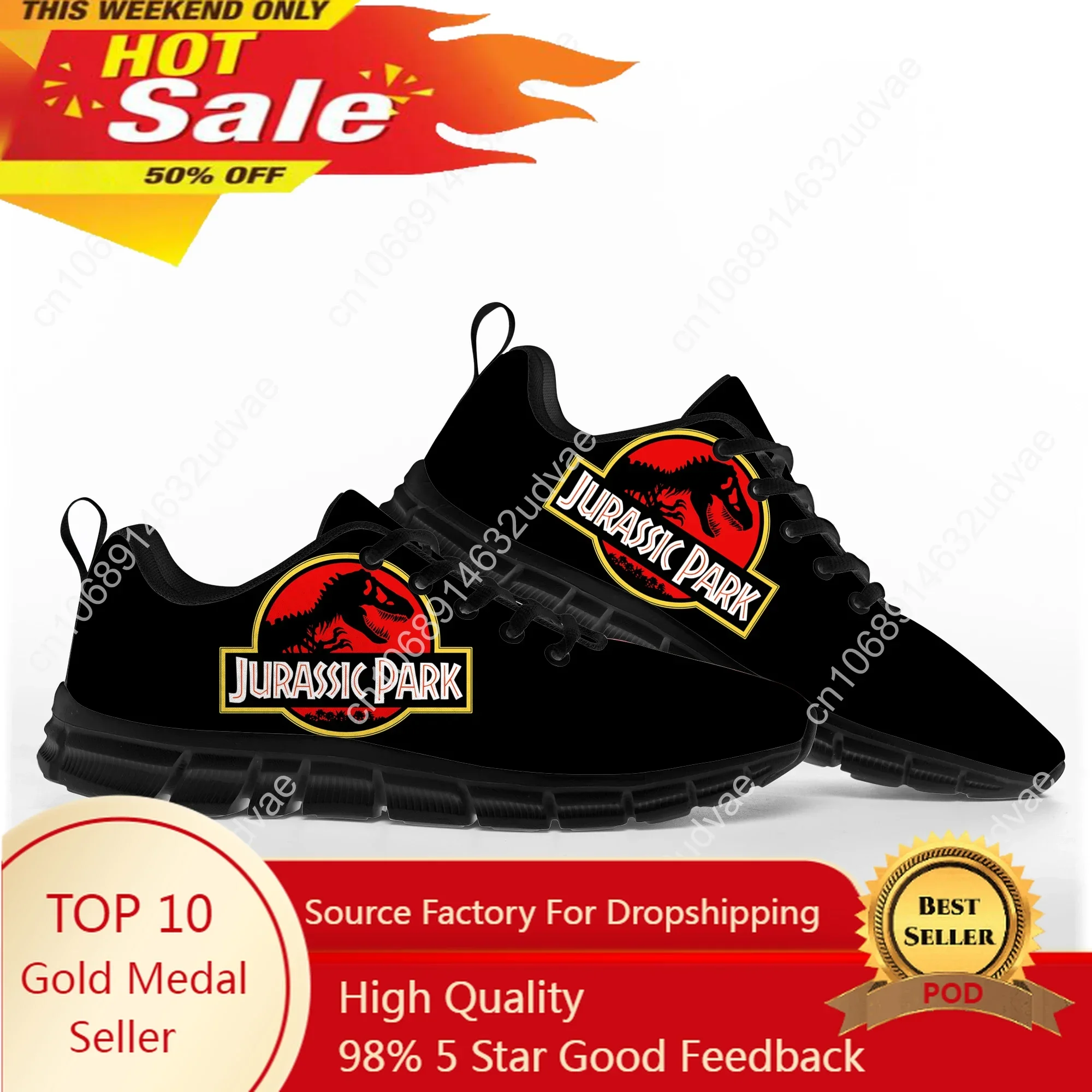 Zapatos deportivos de Parque Jurásico de dibujos animados para hombres, mujeres, adolescentes, niños, zapatillas de deporte personalizadas, zapatos de pareja de alta calidad, Dinosaur World