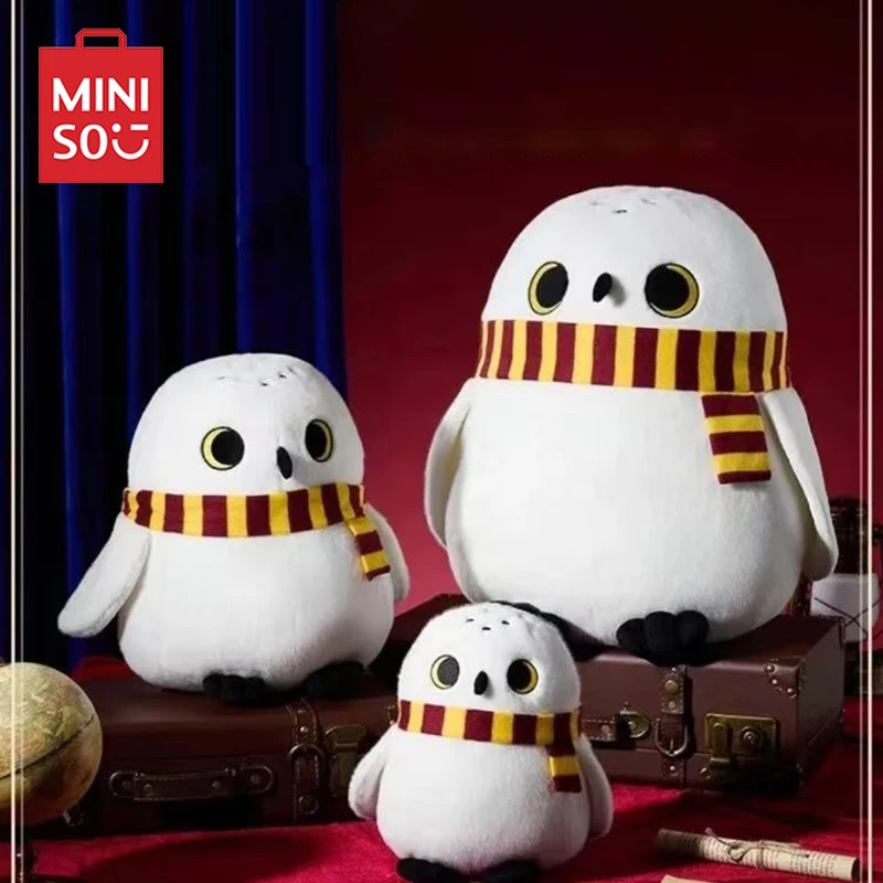 MINISO Harry Potter Series - Hedwig Figure Cute Owl Model Plush Doll Fluffy Pillow Room Ornament Children's Toys Holiday Gifts