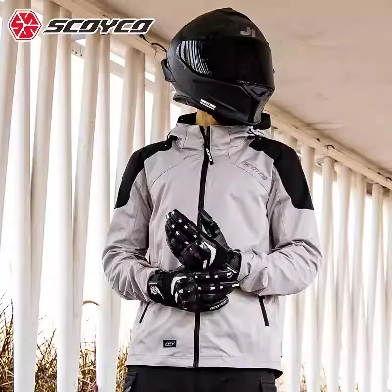 SCOYCO Motorcycle Jacket Winter Motorbike Windproof Waterproof Riding Coats Wear-resistant Anti-fall Warm Moto Pants Men Women