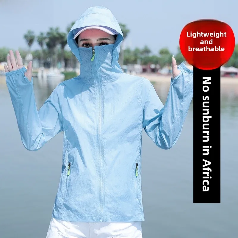 Women's Ice Silk UV Protection Clothing Breathable Lightweight Summer New Outdoor Sunscreen Coat TUCANO Brand Polyester Fiber