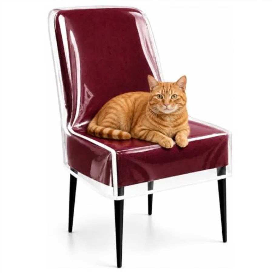 6 Pack Waterproof Clear Plastic Chair Covers
