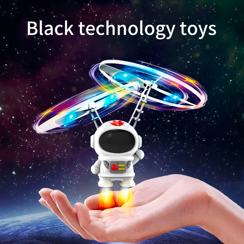 Levitating Luminous Astronaut Induction Vehicle Rotatable Ball Wire Man Children Toys