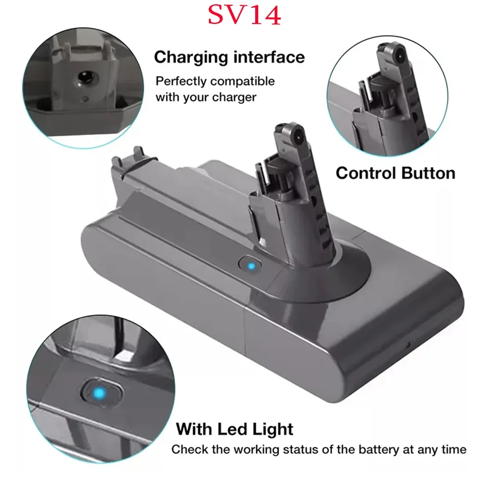 Li-ion Battery 25.2V 8.0Ah For Dyson SV14 SV15 Vacuum Cleaners Fluffy SV15 V11 Absolute Extra V11 Absolute V11 Animal 970145-02