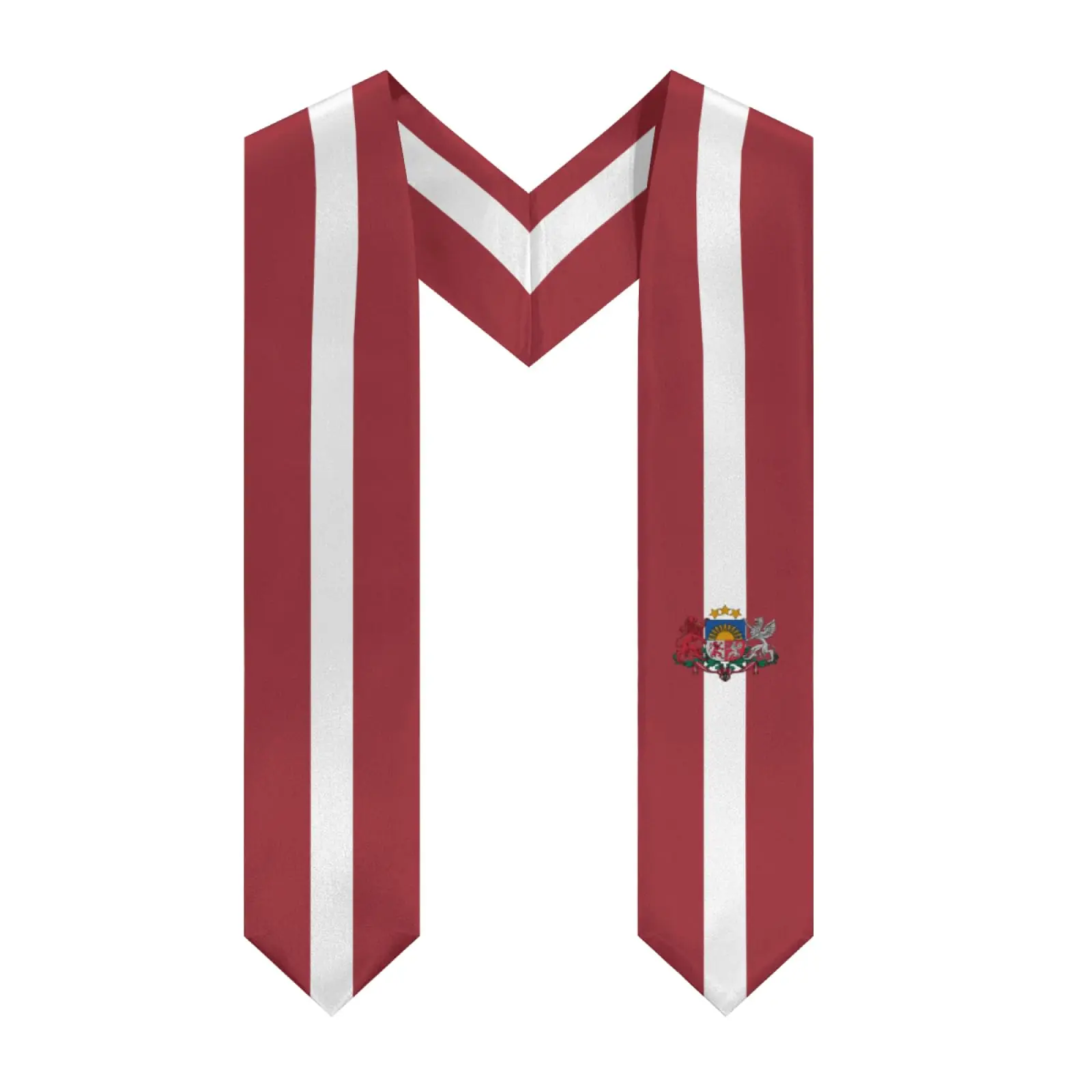 

Флаг Латвии 2024, выпускной палантин с v-образным вырезом, шаль, пояс чести для учебы, доска для международной студентов