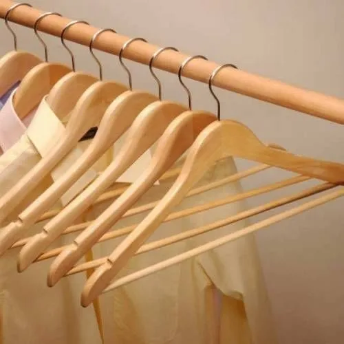 Asfar Natural Wood Clothes Hanger Domestic Production Wood Hanger 12 Pcs