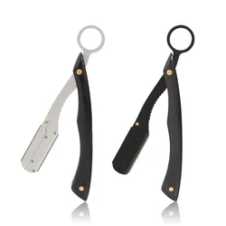 Straight Edge Barbeiro Navalha com Blackwood Handle, Segurança Shaver