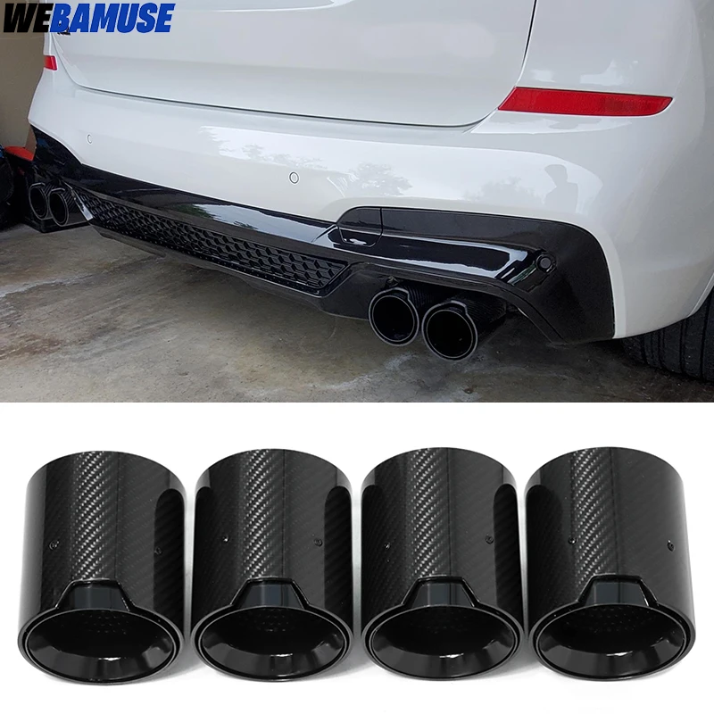 Auto Auspuff Spitze Für BMW X3M F97 X4M F98 M Leistung Carbon Faser Auspuffrohr Schalldämpfer Spitze Düse Endrohr