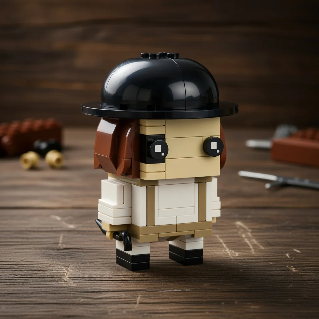 

MOC Cult Classic Movie Protagonist Bowler Hat Model Building Blocks Dystopian Figure Bricks DIY Assembly Display Gift Toy