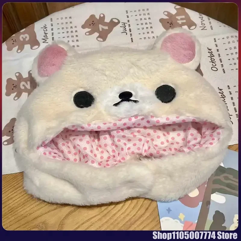 Kawaii Rilakkuma Korilakkuma الدب Ushanka قبعة قبعة الشتاء لطيف للنساء الفتيات الفتيان الاطفال الكرتون أنيمي قبعة Gorras الهدايا #3