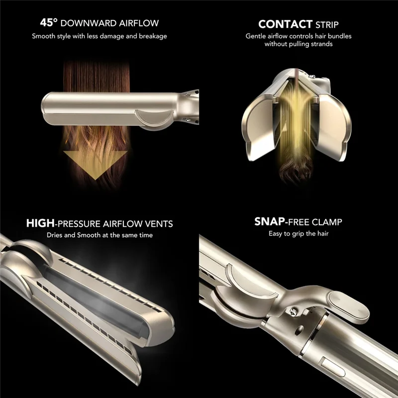 WHYY-Rizador largo, barriles cónicos, accesorio, plancha de pelo, placa de boquilla para accesorio de flujo de aire Shark Flexstyle