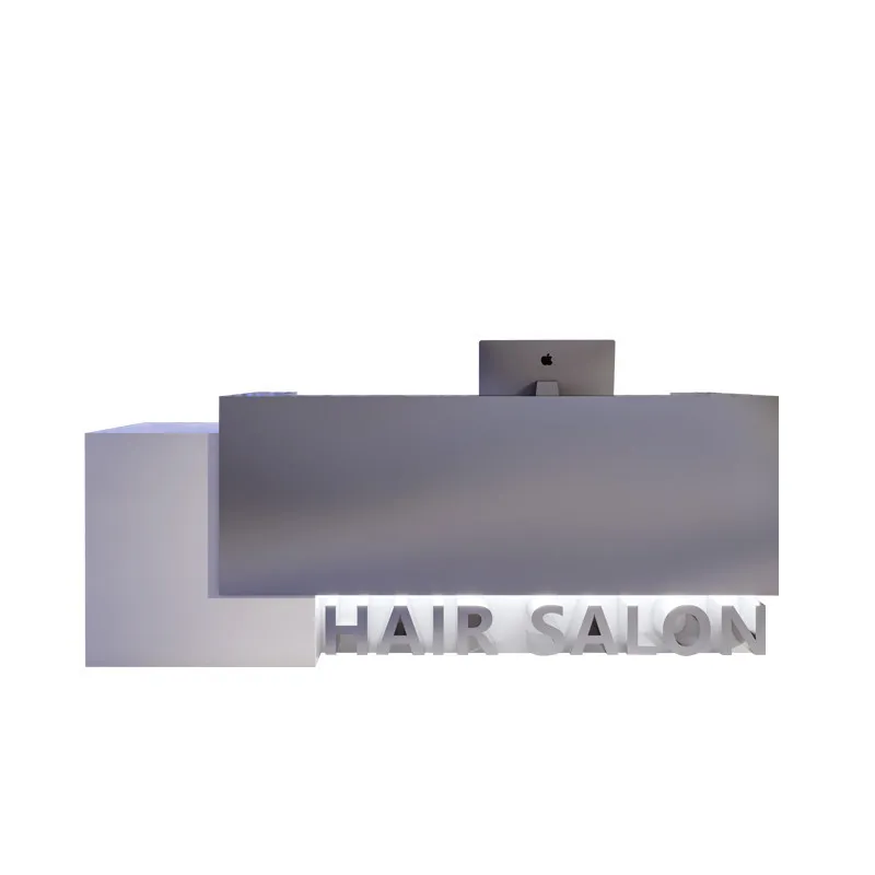CX simple modern clothing store barber shop checkout page counter Internet celebrity stainless steel bar