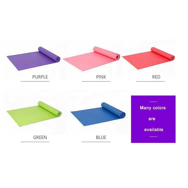 Grande Mat Fitness Non-Slip, impressão a cores personalizada, PVC, ioga, treino