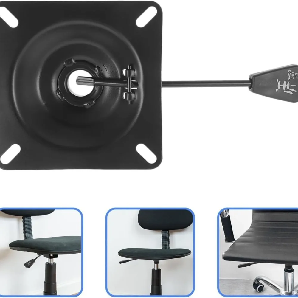 Office Chair Tilt Control Mechanism Heavy Duty Replacement Rotating Base Plate Steel Component For Swivel Bar Stool Seat Parts