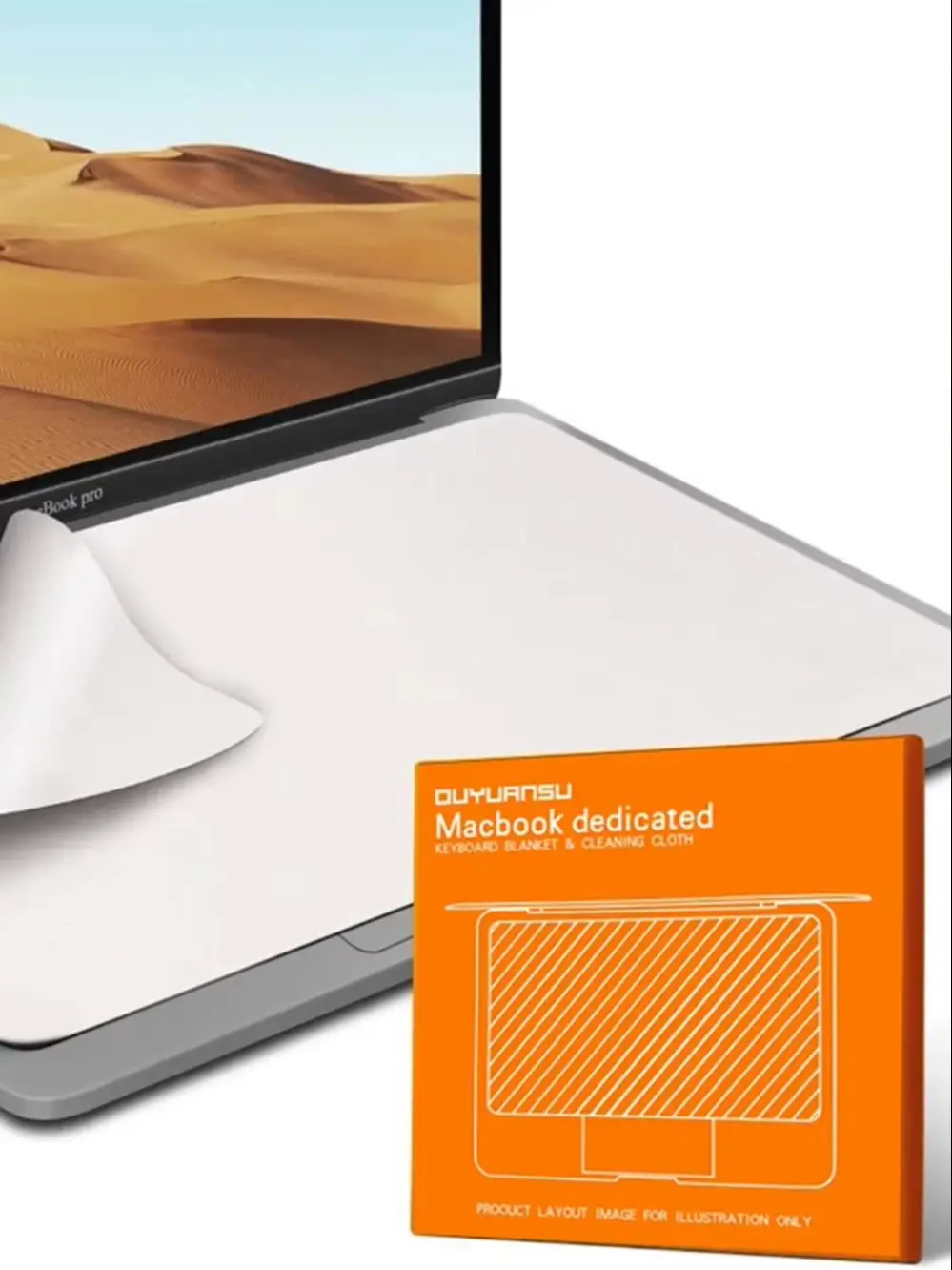 Środek do czyszczenia ekranu laptopa Pokrowiec z mikrofibry Koc na klawiaturę Folia ochronna Ściereczka do czyszczenia dla MacBook Pro 13/15/16 cali — zdjęcie 2