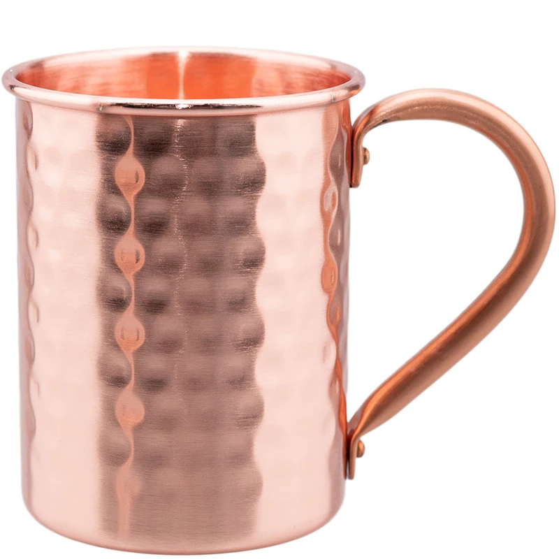 

New 100% Copper Moscow Mule Mug Durable Coppery Beer Mugs Coffee Mug Milk Cup Pure Copper Bar Cup Drinkware