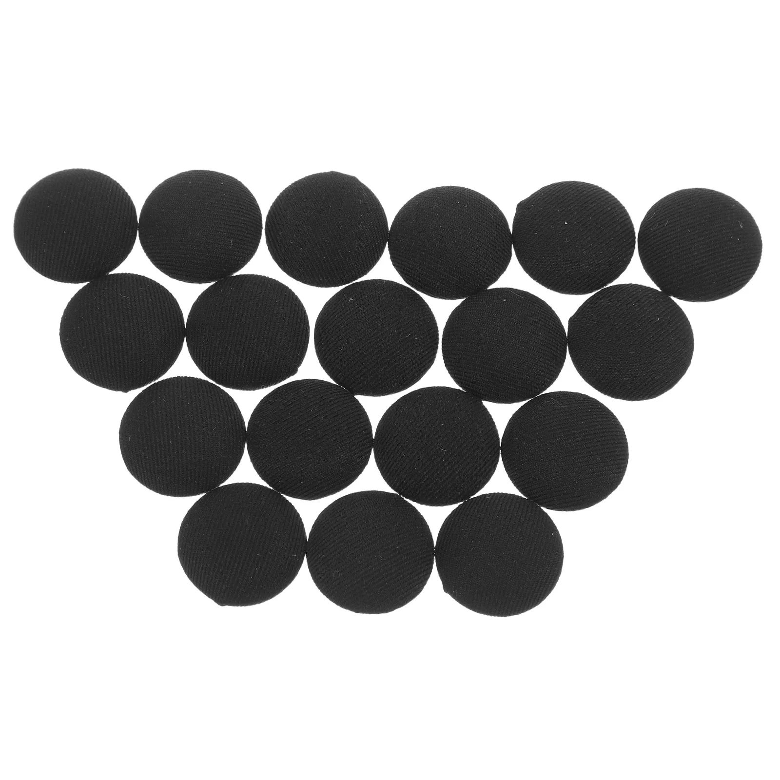 

20 Pcs Decorative Buttons Cloth Covered Hat Repair No Sew Button Craft Supplies Black Backpack Snap Metal Flat