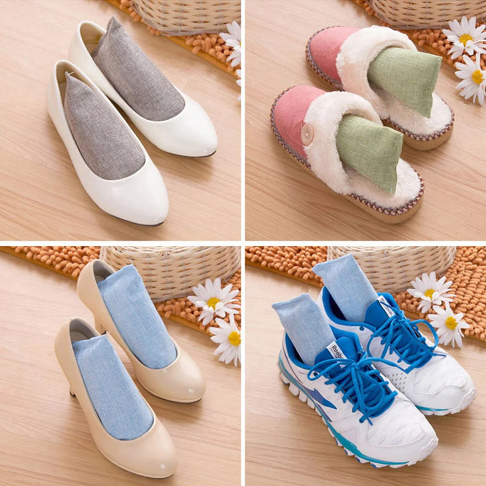 

8Pcs Bamboo Charcoal Bag Shoe Deodorizer Moisture Absorber Freshener Blue Green Orange Grey Bamboo Charcoal Bag