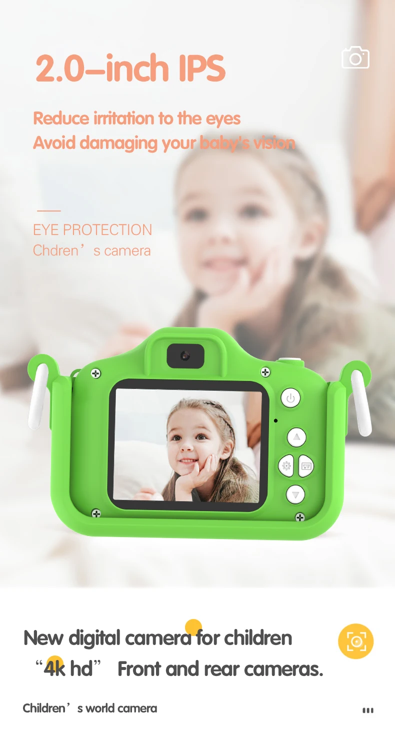 X9s Children Camera Waterproof 1080P HD Camera Video Toys 2 Inch Color Display Outdoor Camera SLR Camera Kid Toy+TF Memory Card