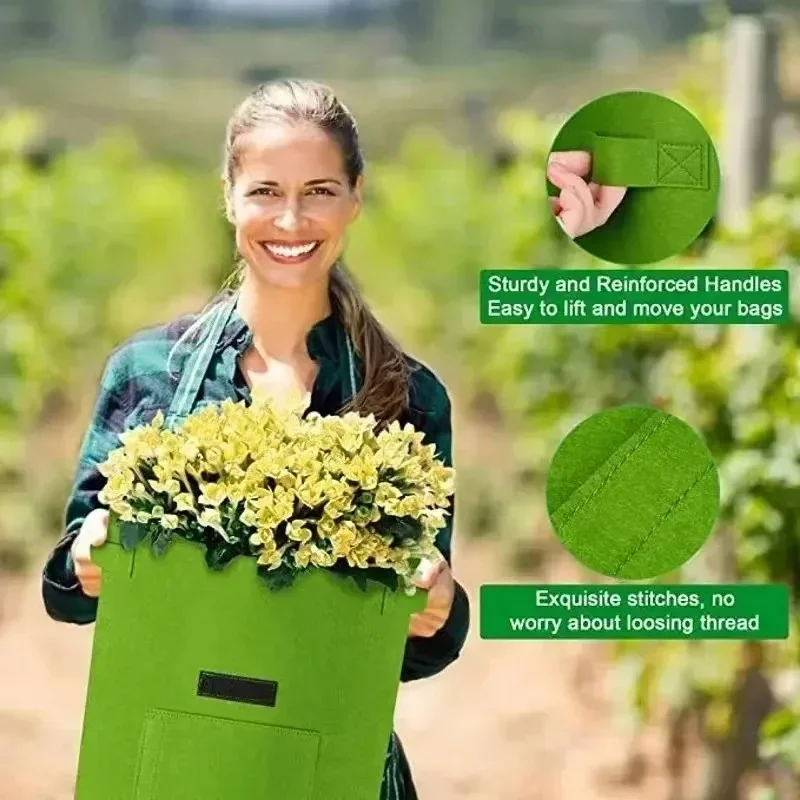 Reusable Garden Grow Bags for Vegetables  Potatoes Greenhouse Vertical Planting Moisturizing  Nonwoven Fabric Plant Grow Bags gallery 5