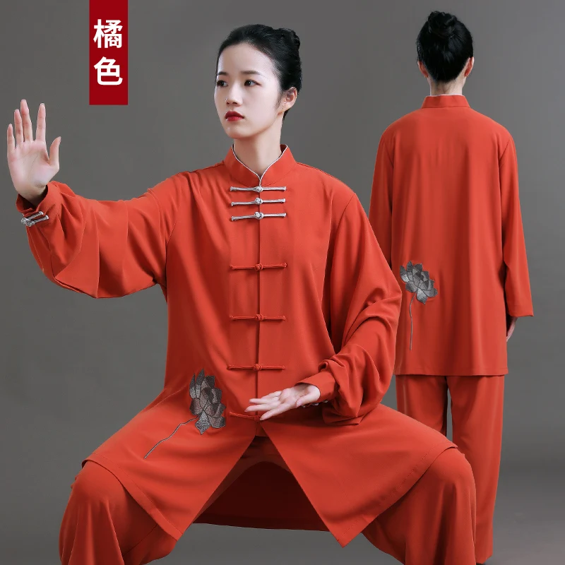 Spring & Autumn Tai Chi Costume for Men - Starlight Linen Embroidered Martial Arts Performance & Training Garment for Women