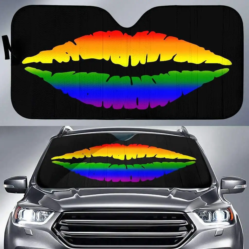 LGBT Pride Lovers Lips Car Sun Shades Amazing Gift T052020
