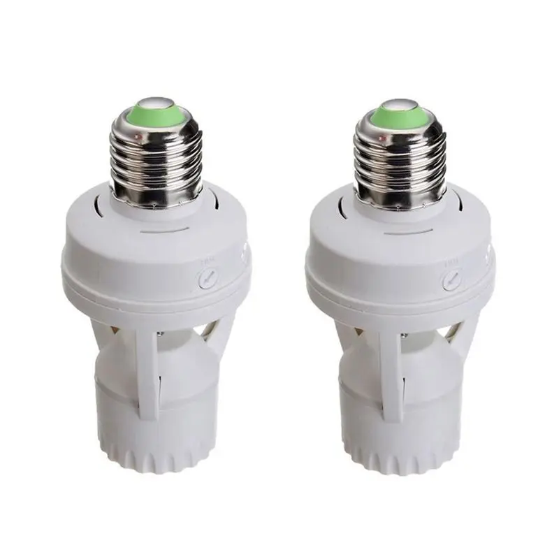 4PC E27 Motion Sensor Light Switch 100-240V Motion Detector Base Lamp Holder With Light Control Smart Switch Bulb Socket-A68E