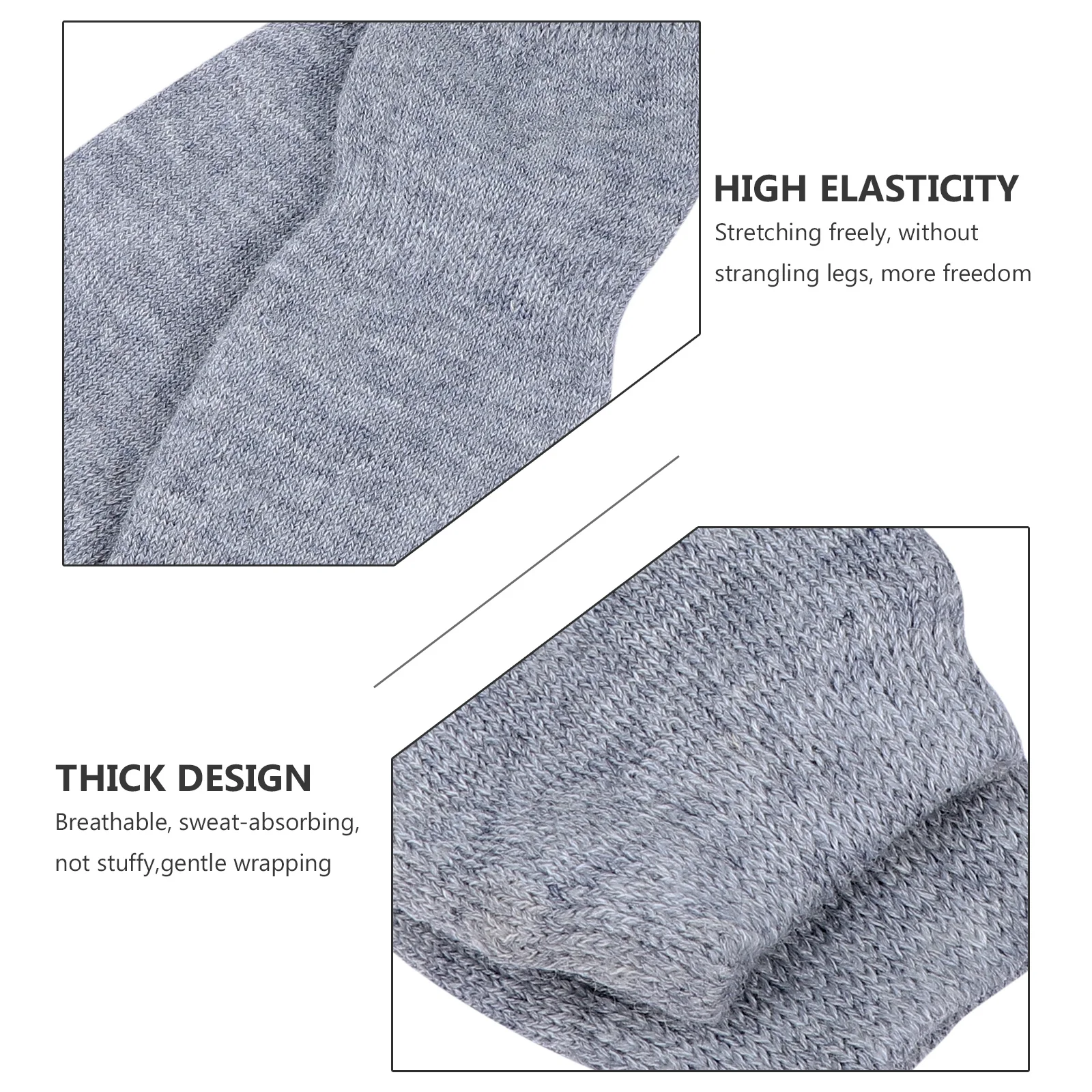 

1 Pair Cashmere Knee Sleeve For Winter Accessories Winter Sports Knee Protector Brace Support Pads