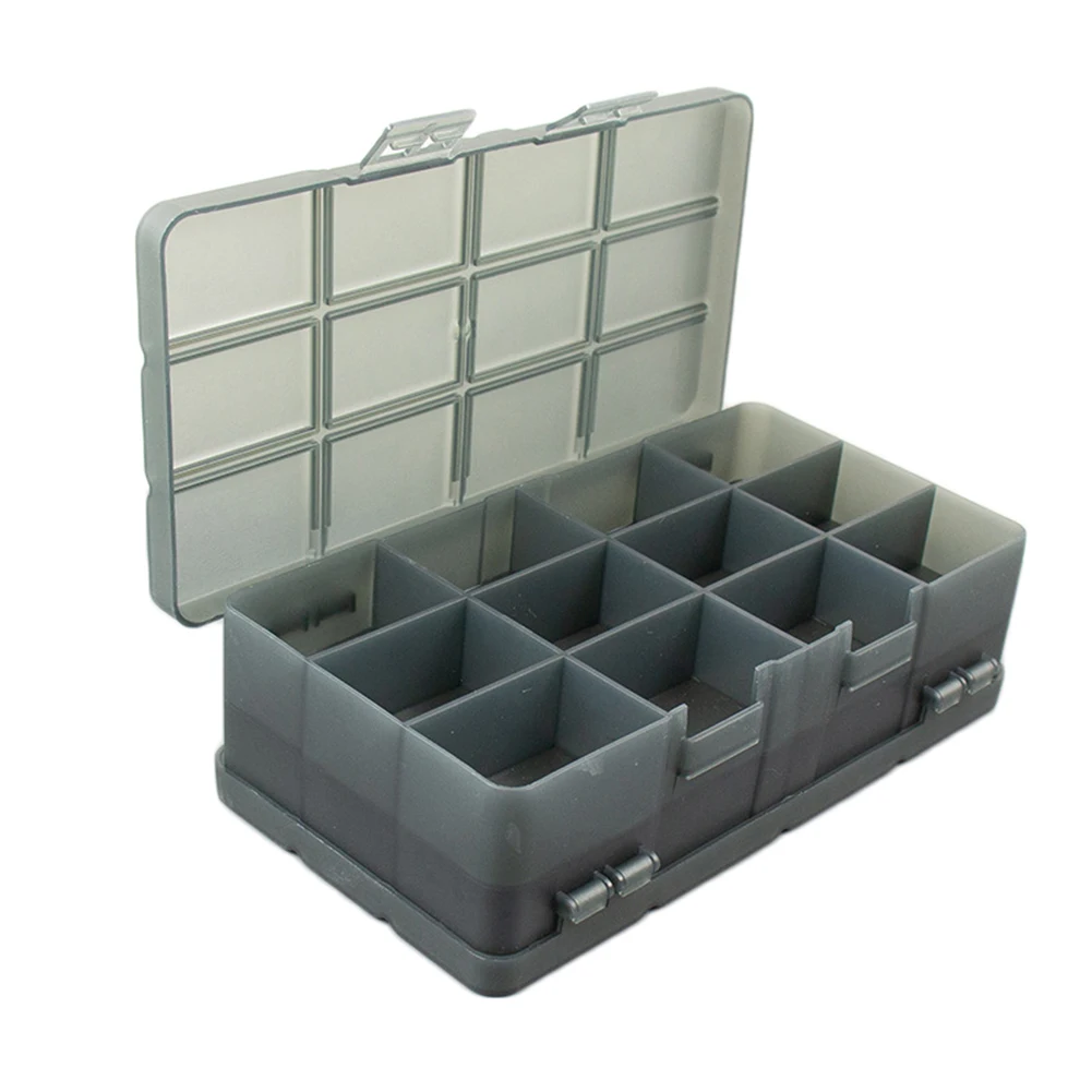 Organizer Storage Box Gray Screw Slots Sturdy Tool Turnover Versatile Organization Transparent Adjustable Case