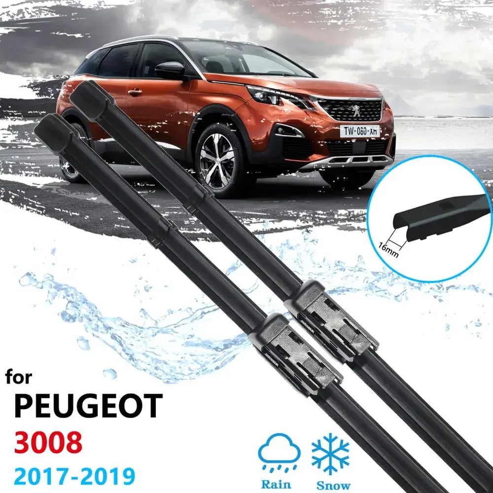 

Car Wiper Blade for Peugeot 3008 2017 2018 2019 Mk2 3008GT GT Front Windscreen Windshield Wipers Car Accessories Stickers Washer