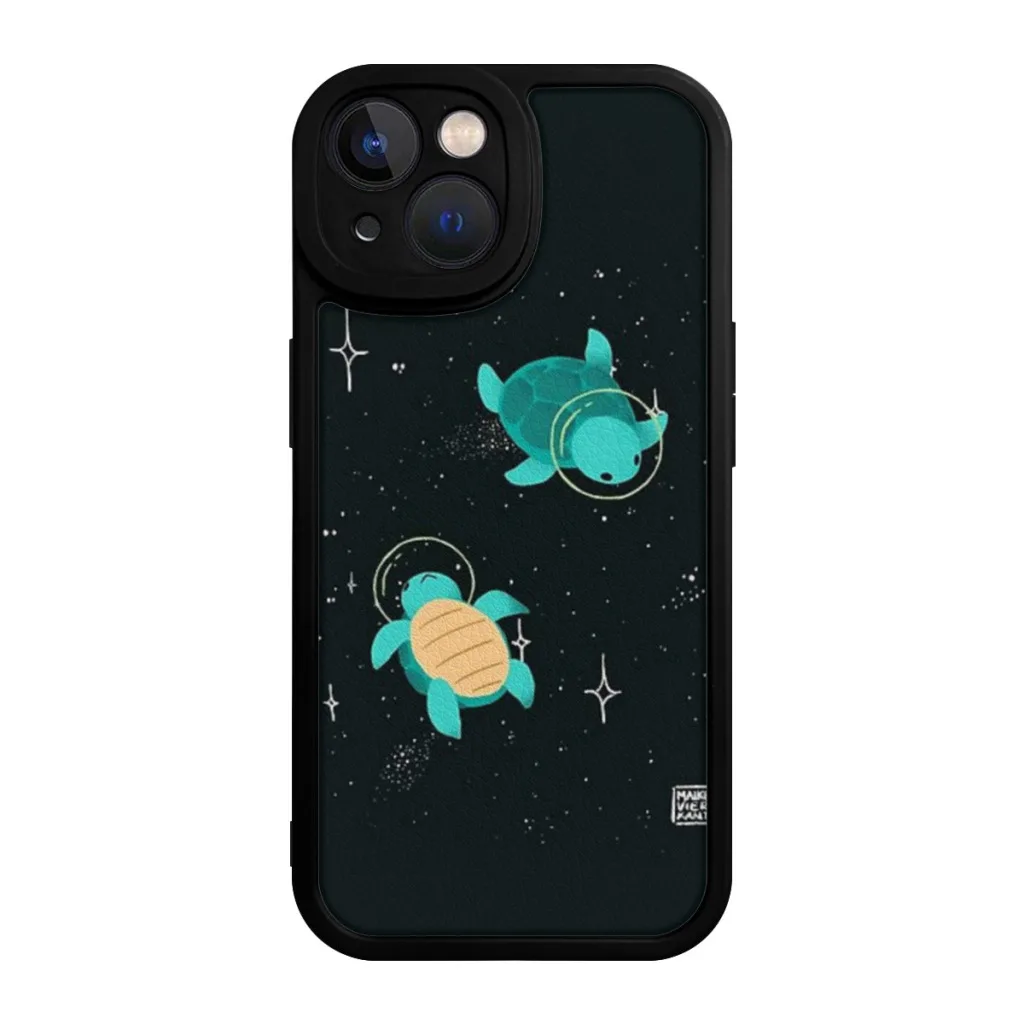 

Space Turtles Phone Case For iPhone 15 Pro Max Plus Soft Silicone Cover