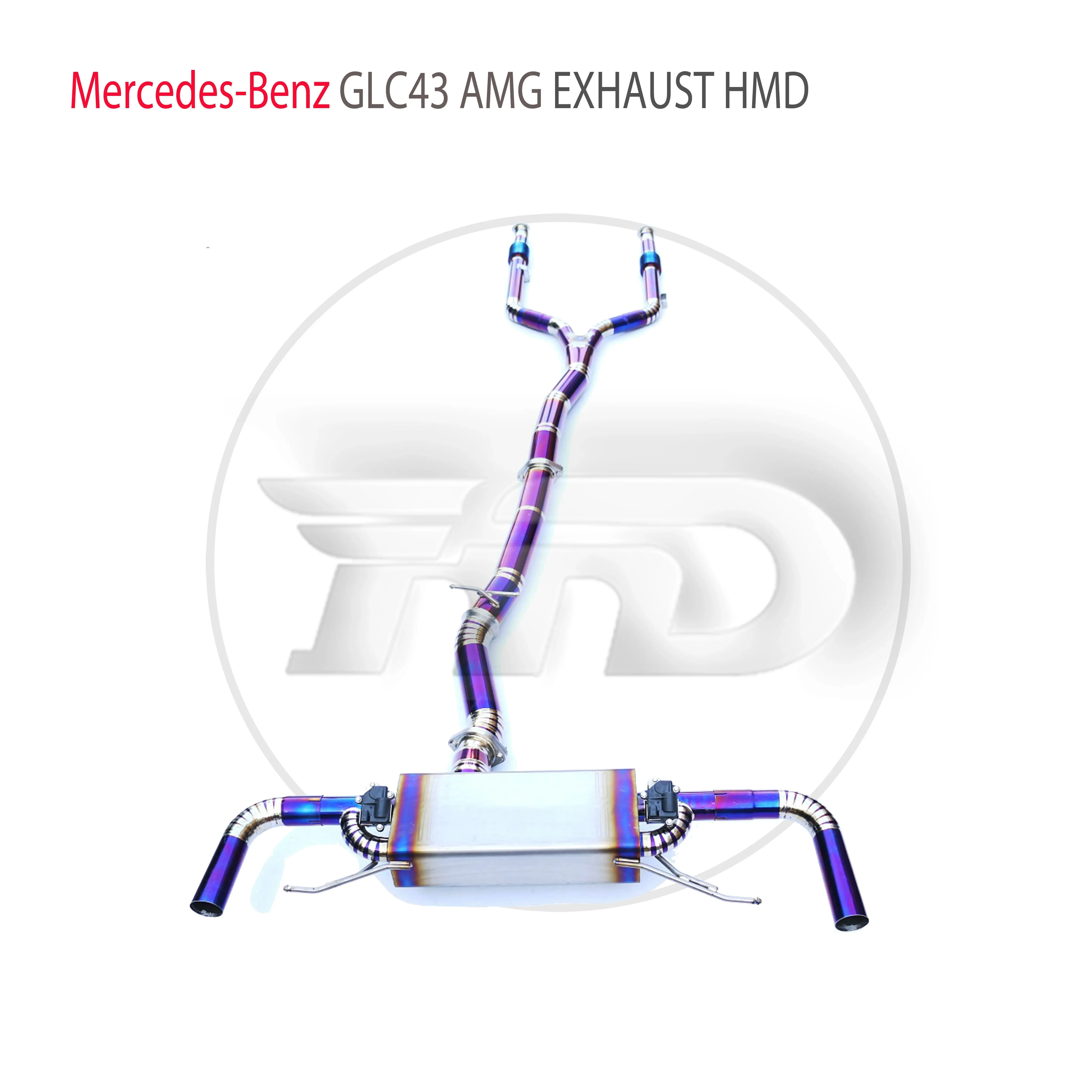 

HMD Car Accessories Titanium Alloy Catback Exhaust Pipe For Mercedes Benz GLC43 AMG Custom Valve Stainless Steel Muffler