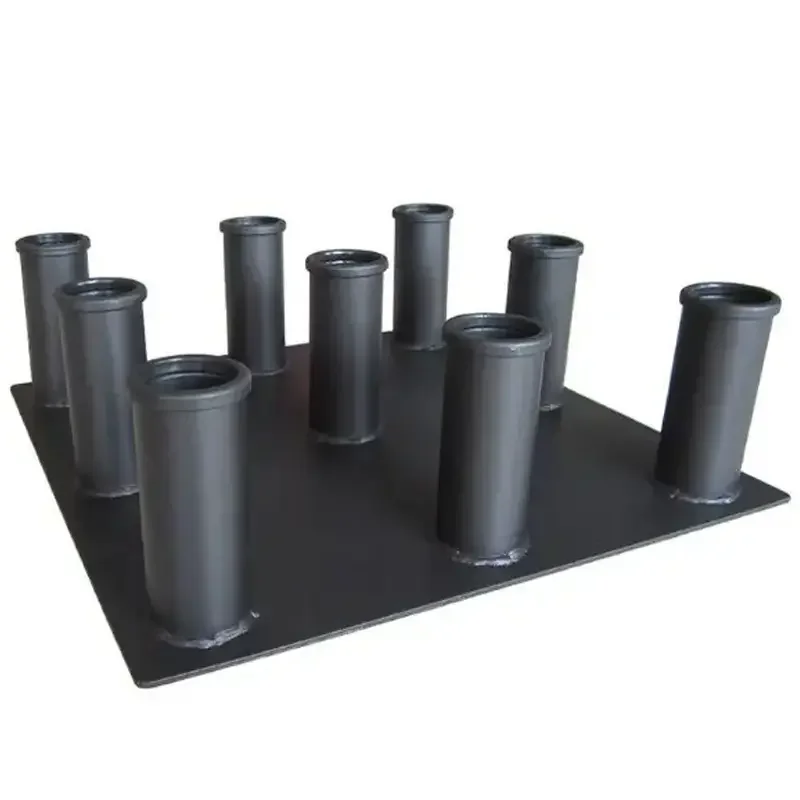 9-Slot Vertical Barbell Rack Steel Display Storage Holder for Home & Gym