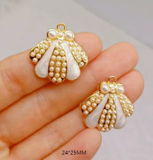 30 PCS Charm  Jewelry Making Enamel Necklace Earring Bracelet Pendant DIY Accessories Alloy Metal