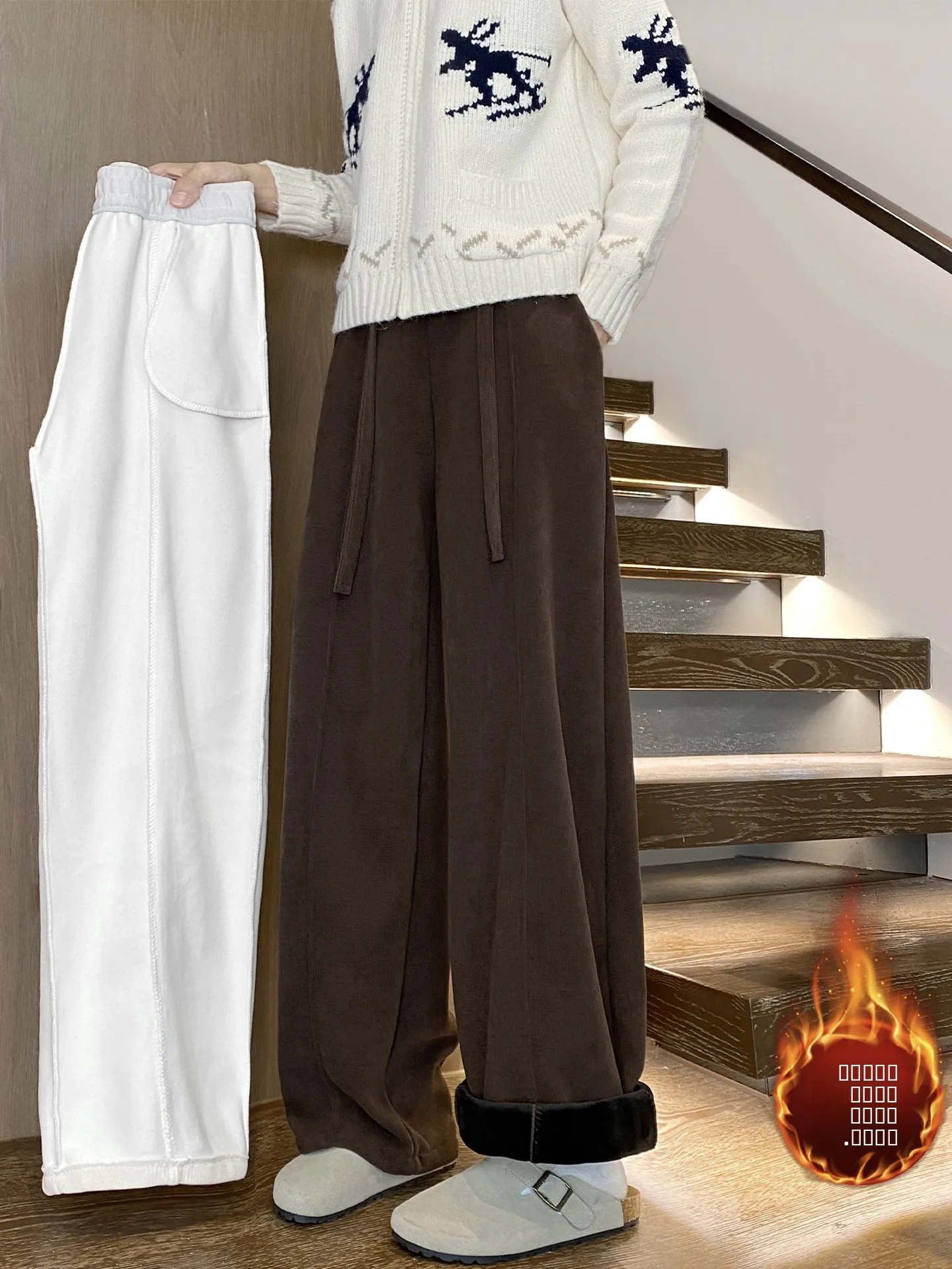 

Мужские зимние брюки в стиле ретро: американские вельветовые утепленные широкие прямые повседневные брюки для бега и поездок на работу от модного бренда