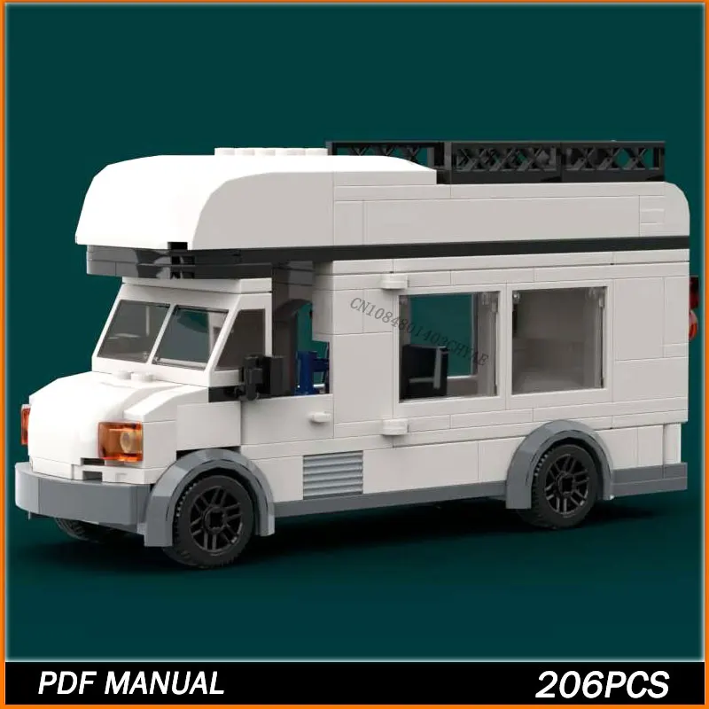 

MOC Camper RV Creative Assembly Class C Motorhome Building Block Urban Traffic Children Educational Collection Bricks Toys