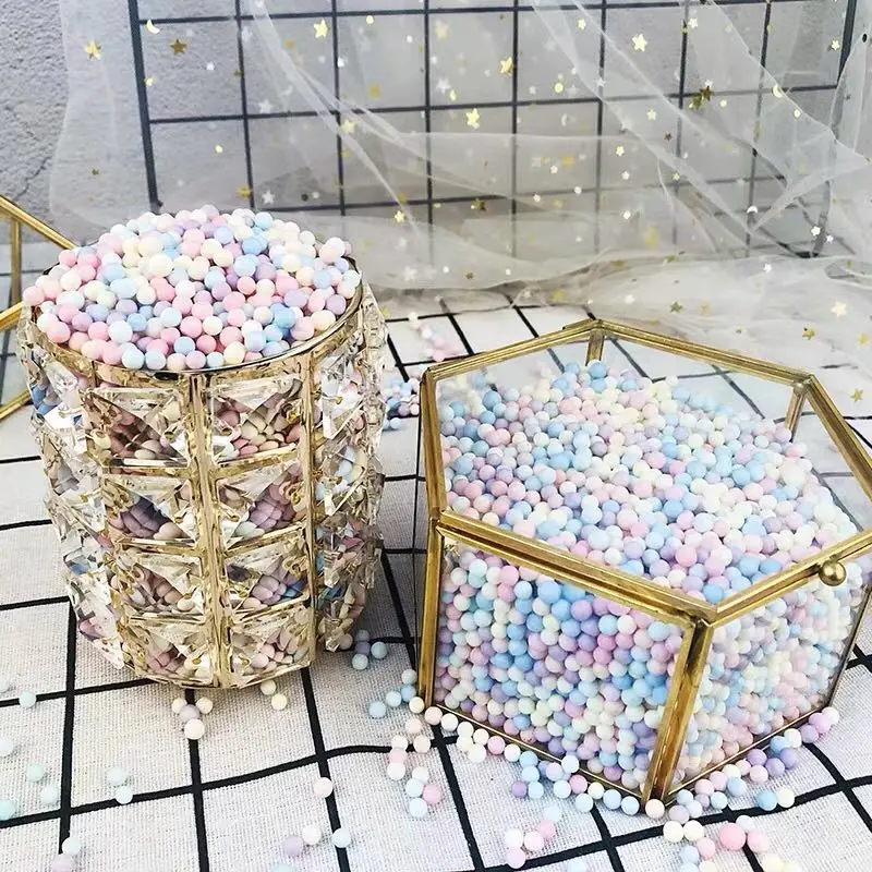 Multi Color Foam Balls Mini Beads Polystyrene Styrofoam Filler Bubble Ball DIY Wedding Craft Christma Party Decoration 2-4/4-6mm