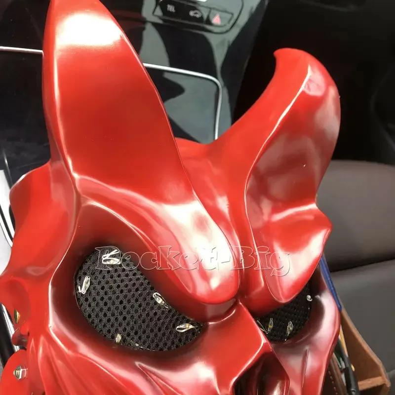 

CyHalloween Slaughter To Prevail Mask Deathmetal Kid of Darkness ПВХ в форме светодиодных рогов дьявола, аксессуары для косплея